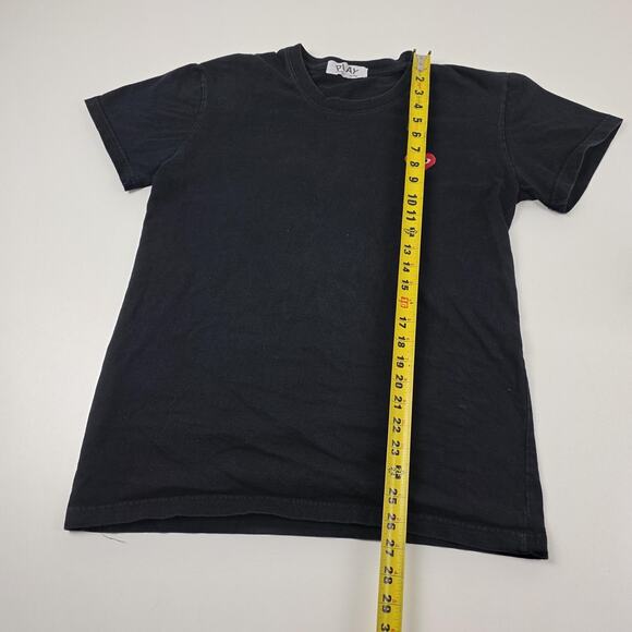 Comme des Garcons Play Shirt Mens Small Black Red Heart Made in Japan AZ-T214 - Picture 4 of 10